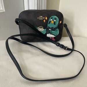 Coach Jayden Crossbody Bag with hand painted Brewster. EUC